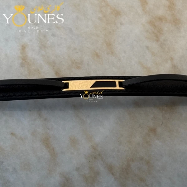 دستبند طلا چرم مردانه L113